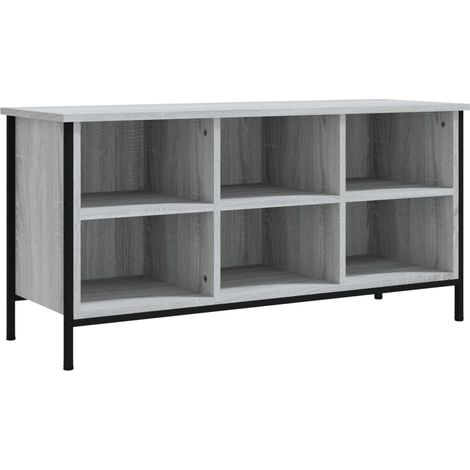 Zapatero mueble para entrada pasillo y salón diseño Sonoma 100 x 35 x 50 cm madera de ingeniería gris 020022042 (1/5)
