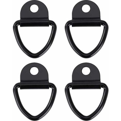 Heavy-Duty V-Ring Stainless Steel Tie-Down Hooks Anchor Rings for Trailers, Trucks, and Warehouses (4 pcs) (1/4)