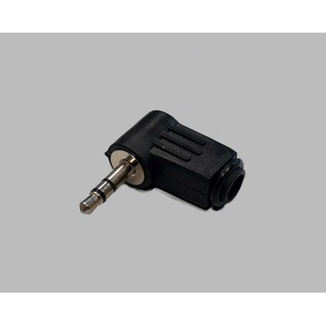 TRU COMPONENTS 1578796 Klinken-Steckverbinder 3.5 mm Stecker, gewinkelt Polzahl: 3 Stereo Schwarz 1