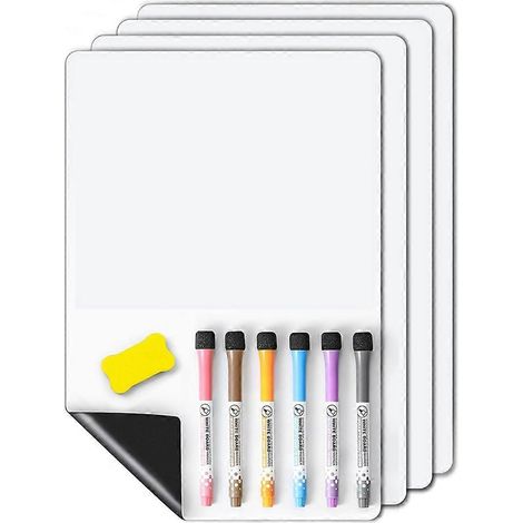 Tableau blanc magnétique effaçable à sec - Petit tableau blanc magnétique pour réfrigérateur ou mur (1/5)