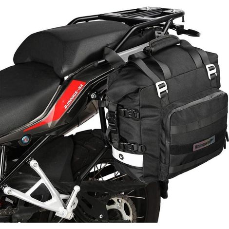 Motorrad Satteltasche Gepäckträgertasche 20L wasserdicht Schwarz 20L (1/5)
