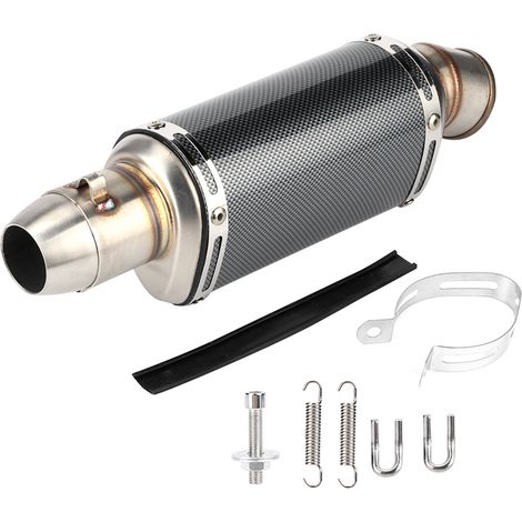 51mm 2 pouces tuyau d'échappement court universel modifié en fibre de carbone style silencieux pour moto scooter vélo de rue