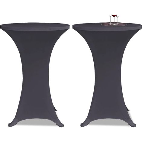 Nappe extensible, 2 pièces, 70 cm, anthracite