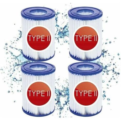 4 cartouches de filtre de piscine type II - for Bestway de type ii - Convient pour Bestway 58383 58387 - Cartouche filtrante pour piscine Bestway 530/800 gal/h. (1/4)