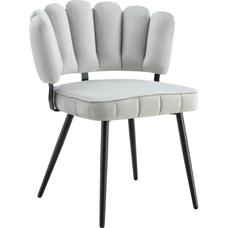 Set de mesa y 2 sillas redondas de 60 cm en MDF con sillas gris claro de terciopelo (1/5)