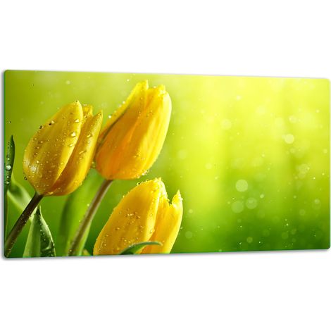 Tagliere in vetro 52x30 con decorazioni floreali (1/5)