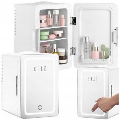 Mini-frigo avec miroir de maquillage LED ELLE 6L blanc (1/5)