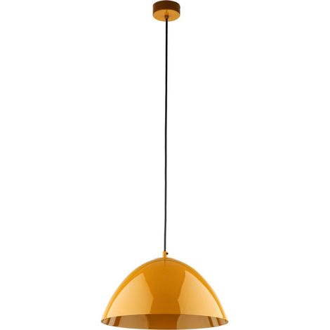 Hängelampe Metall E27 Ø 34 cm H: max. 165 cm Ocker rund Modern Pendelleuchte