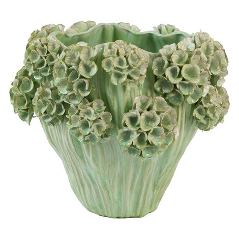 Vaso verde in ceramica raffinato Light & Living Luserna (1/3)