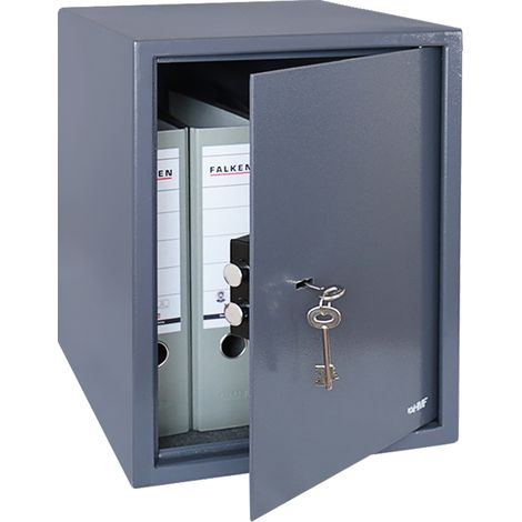 HMF Möbeltresor Doppelbartschloss, Safe passend für Din A4 Ordner, 36 x 48 x 37 cm, anthrazit, 49208-11 (1/5)