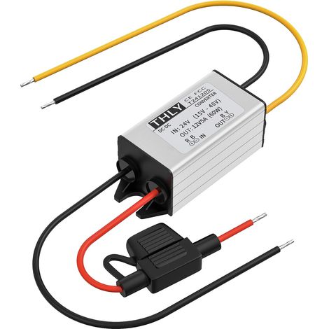 Abaisseur de Tension 24v 12v, Convertisseur de Tension DC-DC Convertisseur de Tension de Puissance 5A 60W avec Fusible étanche, pour Chariot Golf LED Bateau de Véhicule Camion Léger à Moteur, etc (1/5)