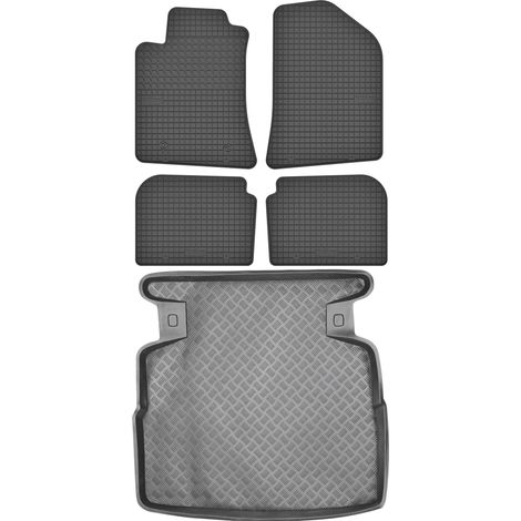 Toyota Avensis II Limousine (2003–2009) – Set: Gummifußmatten + Kofferraummatte
