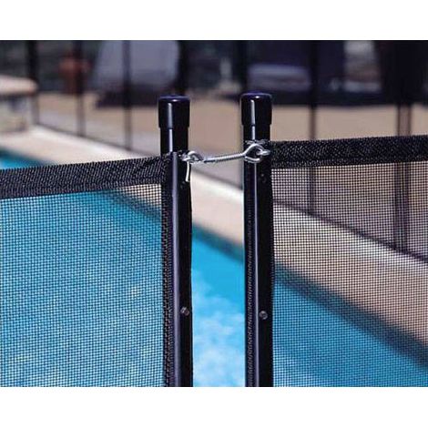 Barriere souple de sécurité - GRE - 3 m x H 1,33 m - Pré-montée - Toile recoupable - 4 poteaux + caches discrets (1/10)
