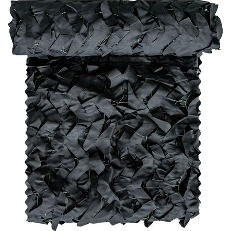 Red de camuflaje, toldo, 2 x 2 m, apto para camuflaje, caza, decoración de jardín, sombrilla (negro) (1/5)