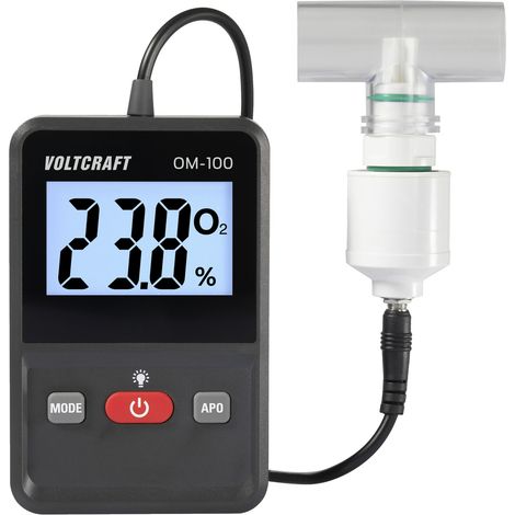 VOLTCRAFT OM-100 Sauerstoff-Messgerät 0 - 100 % Sauerstoff-Messgerät kalibriert Werksstandard (ohne (1/5)