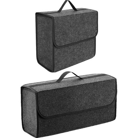 Bolsa de almacenamiento para maletero de coche，caja plegable de fieltro reforzado，caja de almacenamiento para coche，juego de dos piezas (1/5)