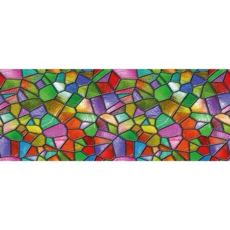 Film de confidentialité pour fenêtre - Vitrail - Autocollant pour fenêtre et porte de douche - 58 x 120 cm (1/5)