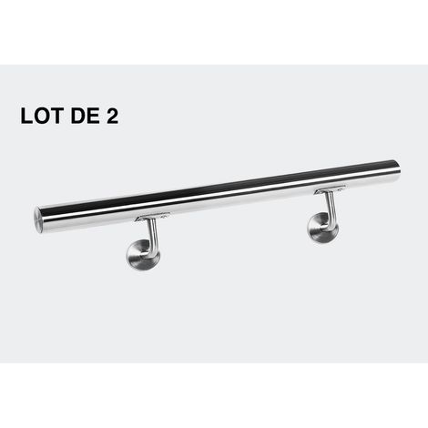 Lot de 2 Rambardes, 50 cm, Acier Inoxydable, Rampe D'Escalier Ou Main Courante (1/5)