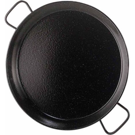 Plat paella émaillé 55 cm pour 16 personnes – Cuisson homogène – Compatible avec paellero – Pour feux de bois et gaz – Garcima (1/2)