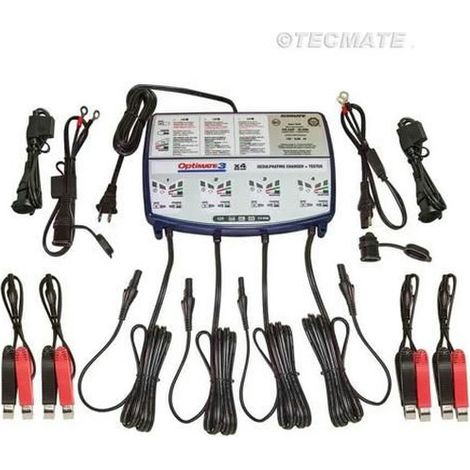 Caricabatterie Optimate 2026/01 Optimate Lithium 4S 12.8V / 13.2V 0.8A, 1-10AH, LIFEPO4 / LFP, SAE quad bank ( PER 4 batterie ) (EL) (6)