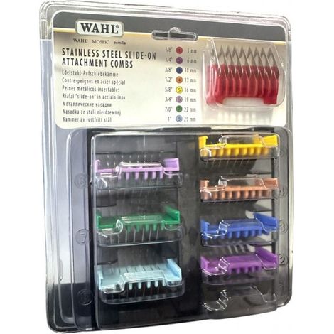 Wahl ProfiLine 8 Edelstahl-Aufsteckkämme in Aufbewahrungsbox 3027903"-"183172189