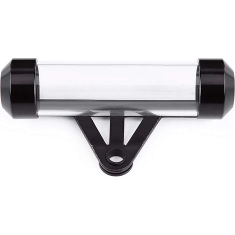 Lntyq Steuerhalter, zylindrischer Motorrad-Aluminiumlegierungs-Allgemeiner wasserdichter Sicherheitsscheiben-Rohrhalterrahmen für die meisten Motorräder 11,5 x 2,6 cm (4,5 x 1,02 Zoll) (Schwarz) (1/4)