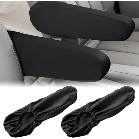 Lot de 2 housses d'accoudoir de voiture pour sièges avant, élastiques et résistantes aux rayures, douces et respirantes, accessoires universels pour la plupart des véhicules (1/5)