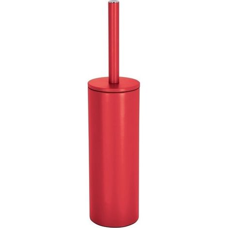 Spirella Akira Scopino WC con supporto in acciaio, Rosso opaco