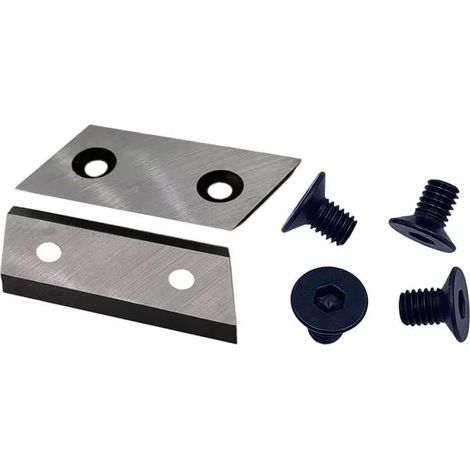 Jwn Lame pour broyeur d'arbres - Accessoires de jardin - Lame de déchiqueteuse d'arbres - Deux lames - Quatre écrous M6 (1/4)