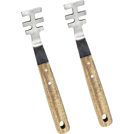 Grillrostheber 2 pièces extracteur Grille Barbecue BBQ Accessoire acier inoxydable outil de levage pour grille barbecue charbon et gaz utilisation exterieure (1/5)