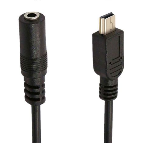 Câble adaptateur audio CC femelle 3,5 mm vers mini-jack mâle 5 broches pour appareils audio portables (1/5)