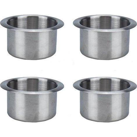 Allecto Outdoor-Becherhalter Edelstahl Metall Rost und korrosionsbeständig Geeignet für Trinkbecher Flaschen und Krüge im Freien Boot Wohnmobil 4