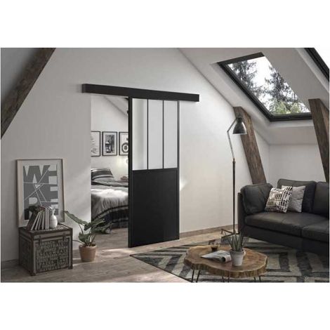 Optimum Atelier Schiebetür-Kit schwarz 73 cm (1/3)