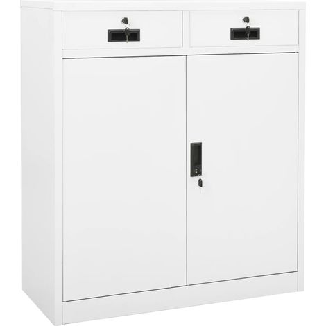 Armario de oficina de acero blanco 90x40x102 cm vidaXL