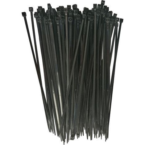 Lot de 100 colliers rilsan attache fils / serre cables 3.5 mm x 200 mm (1/2)