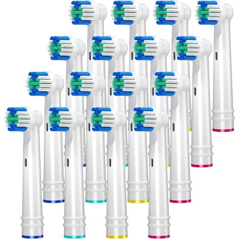 Tête de brosse de remplacement, 16 paquets de têtes de brosse à dents électrique, EB17-P Precision Clean Brush Heads Fit for Pro, Vitality Smart Genius Series (1/5)