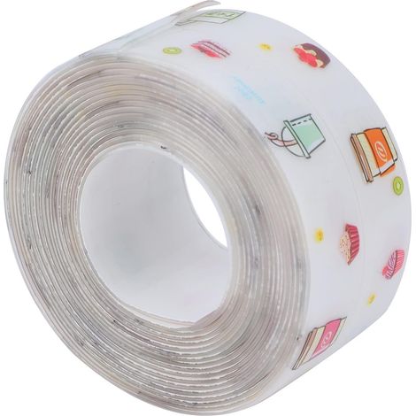 Self-adhesive sealing strip for caulking, 38mm x 3.2m, with PVC acrylic material, for kitchen, bathroom, sink edge seal (1/5)