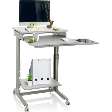 Computertisch / Schreibtisch WORKSTATION grau hjh OFFICE (1/5)
