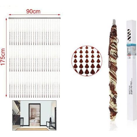 TrAdE Shop Traesio - Tenda A Fili Con Perline Colorate Supporto Per Porta 90x175 Cm Moschiera 2002913 - (1/2)