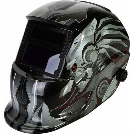 Casque de soudage automatique casque de soudage avec 2 lentilles et 2 capteurs de filtre dimmable din9 13 pour soudage à l'arc MIG TIG MAG (1/3)