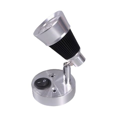 Lampe de chevet à LED 12 volts avec abat jour Éclairage froid pour camping car voiture bateau et maison Noir Blanc (1/5)