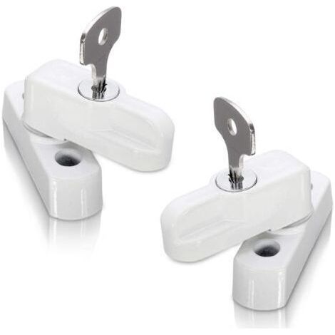 Door and Window Lock Blockers for PVC Doors, Windows and French Doors, Sash Blockers for Double Glazed Doors and Windows (Pack of 2, White) (1/4)