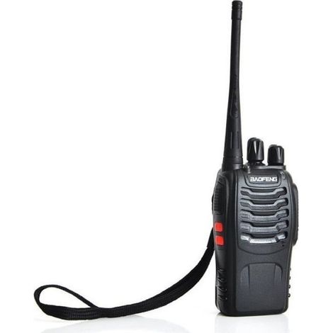Baofeng BF-888S Talkie-walkie Rechargeable UHF 16 Canaux 400-470MHz 2 Way Radio Portée 3-5 km (Casque ajouté) (1/4)