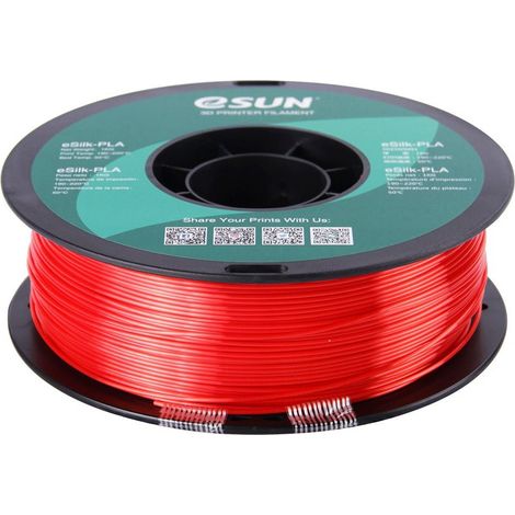 eSUN PLA-Silk Filament, 1.75mm, 1000g eSUN PLA-Silk Filament 1.75mm 1000g Red