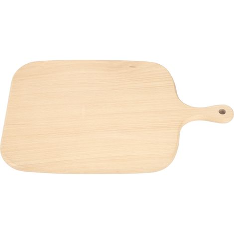 Planche à découper en hêtre multifonction avec trou de suspension - Idéale cuisine, fête, café, bar - Dimensions 26x15x1.5 cm (1/5)