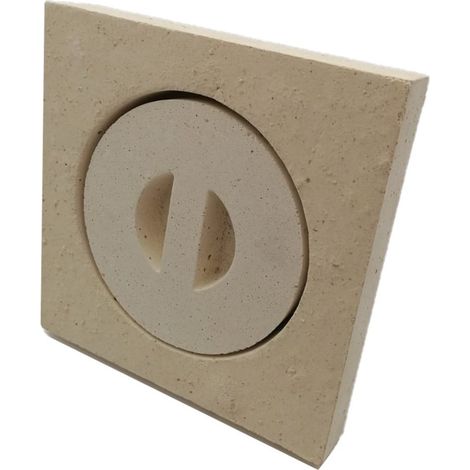 Trappe de ramonage en béton réfractaire 220mm – Diamètre 162mm – Température 1100°C – Accès facile pour ramonage (1/4)