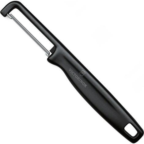 éplucheur Victorinox Iota Noir Lame Lisse Pivotante Ultra-tranchante - Beligne Et Fils Sas