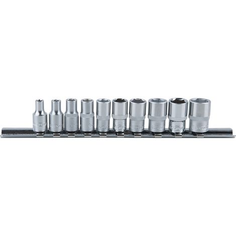 KS Tools 1/4" CLASSIC Sechskant-Stecknuss-Satz, 10-teilig 4-13mm (1/2)