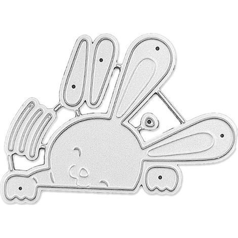 Stanzform „Osterhase“, glatte und abriebfeste Oberfläche, Schablone für Kartenherstellung und Bastelarbeiten (1/4)