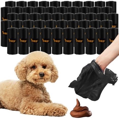 1000 sacs à déjections canines (50 rouleaux) avec distributeur (1/2)